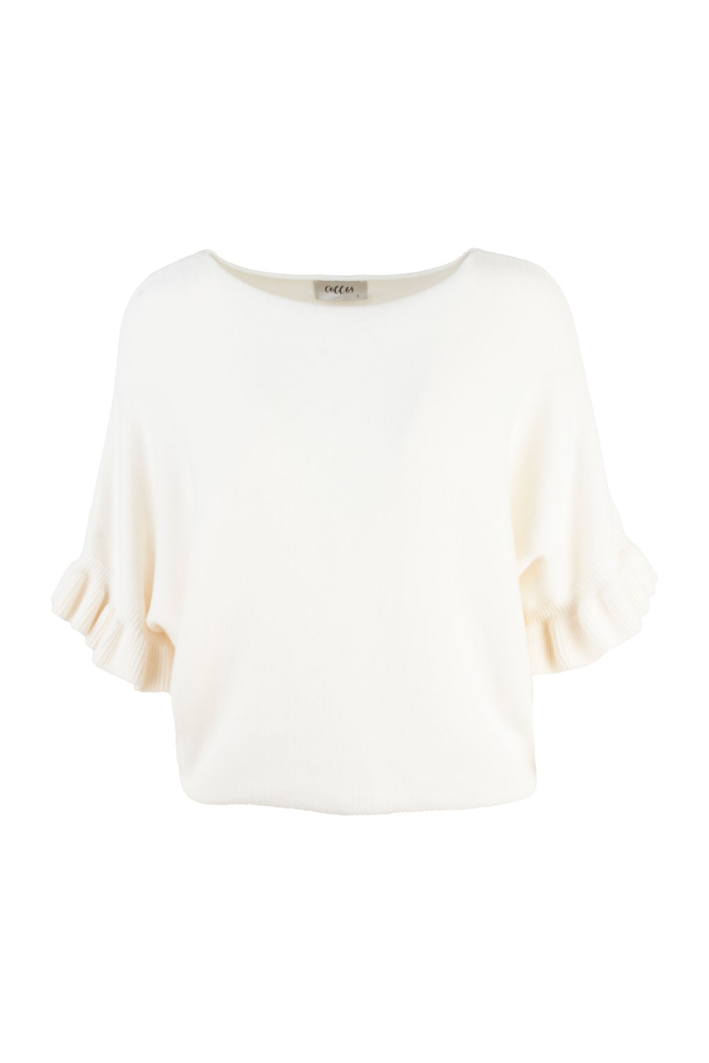 Coll64 Feinstrick-Pulli "Rüschenarm"