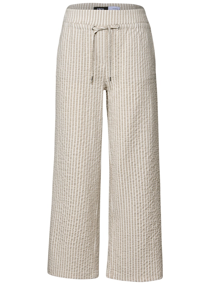 Cecil Gestreifte Seersucker Hose