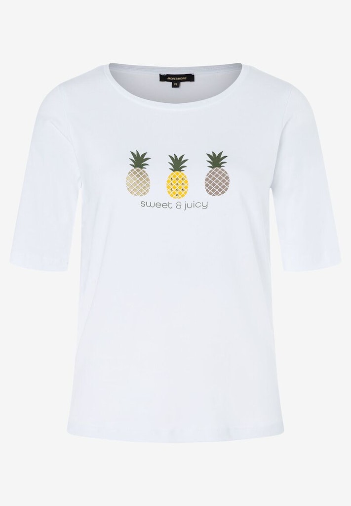 More & More T-Shirt mit Ananas-Frontprint