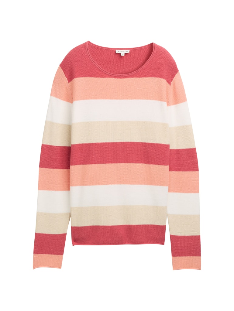 Knit structured striped