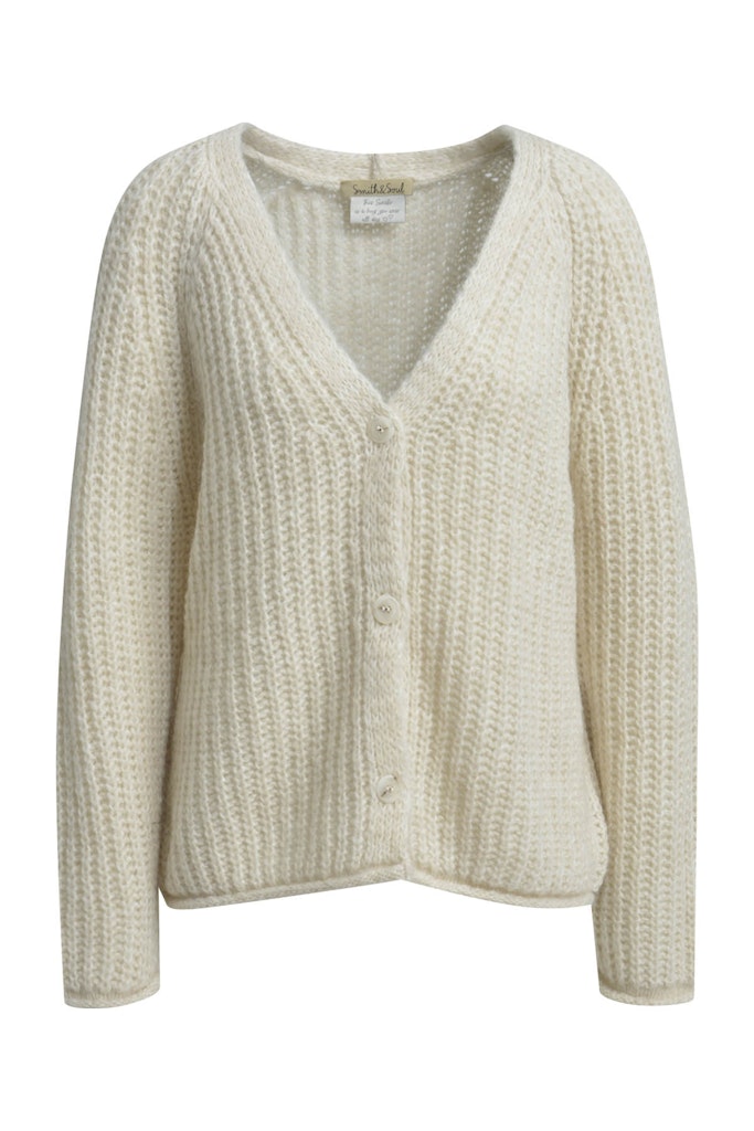 Hairy Raglan V-neck Cardigan
