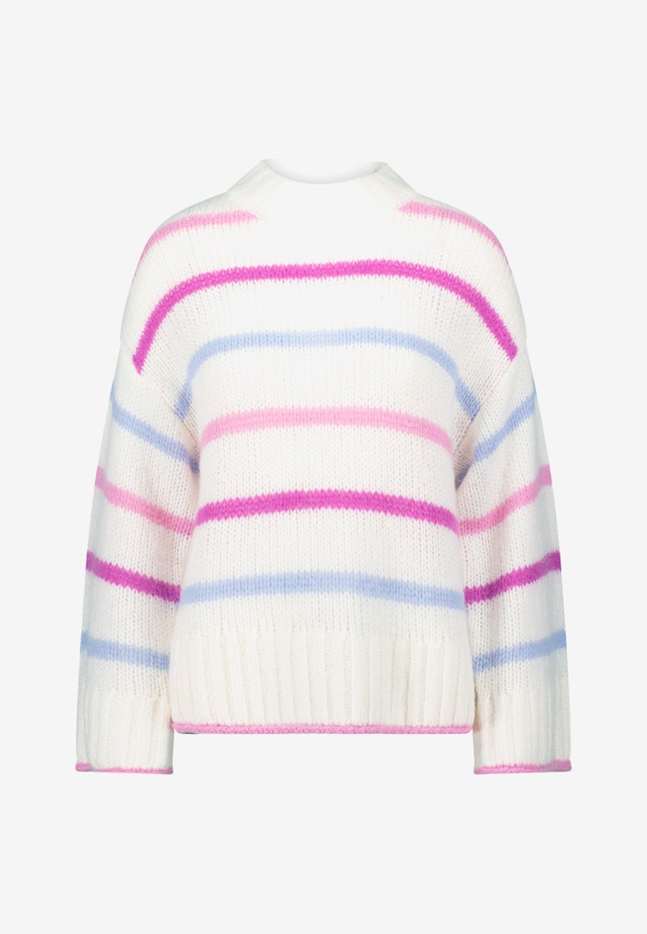 Grobstrickpullover mit Streifen