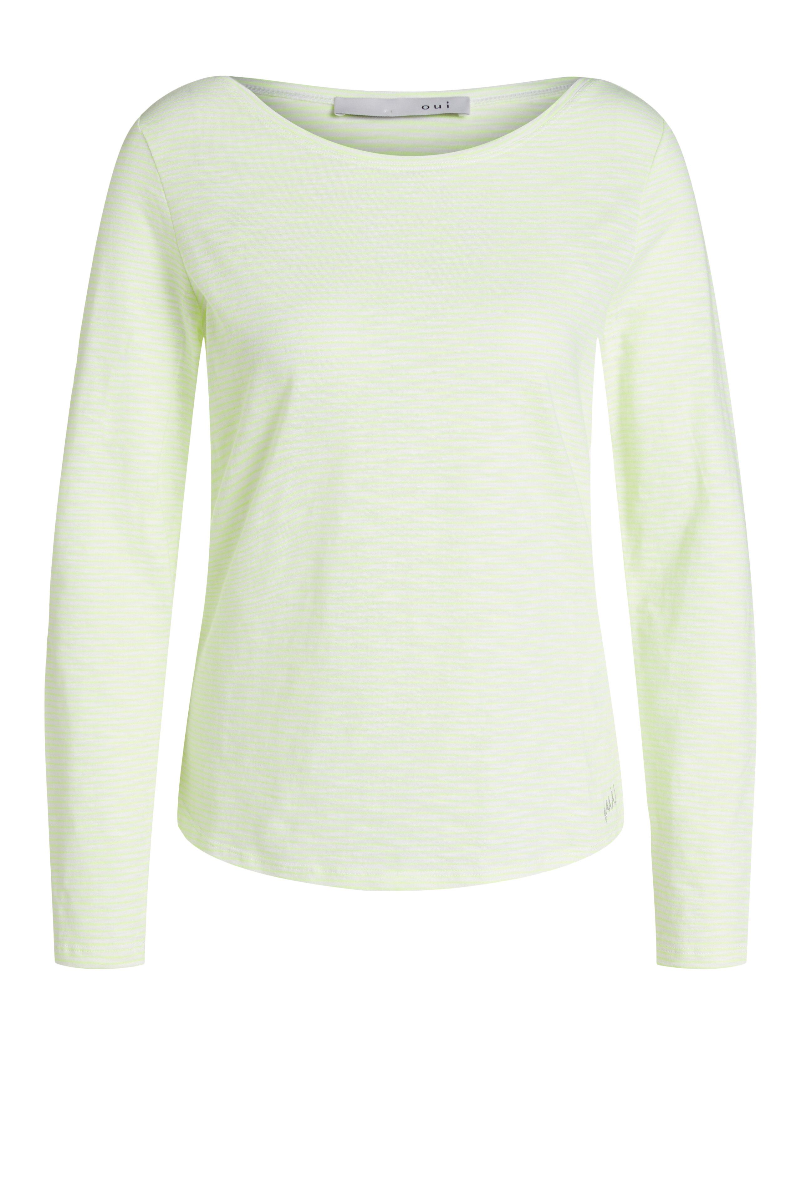 Oui Langarmshirt mit schmalen Streifen
