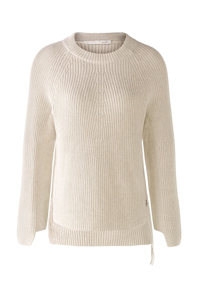 Oui Pullover mit Reissverschluss