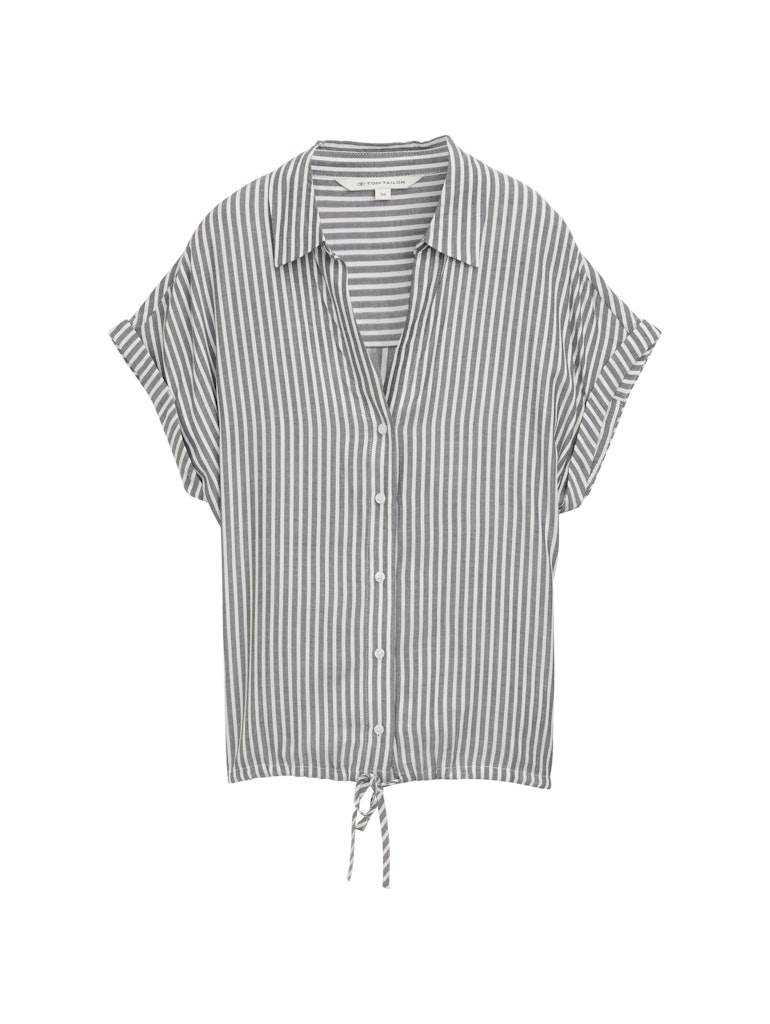 Loose Fit Bluse mit Streifenmuster