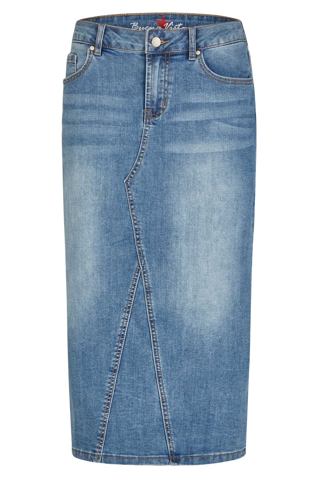 Buena Vista Midi-Jeansrock